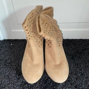 Jessica Simpson fringe suede booties
